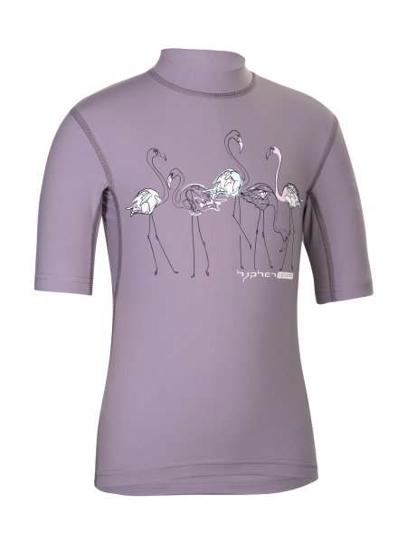 UV Shirt ‘flamingos purple ash‘ Vorderansicht 