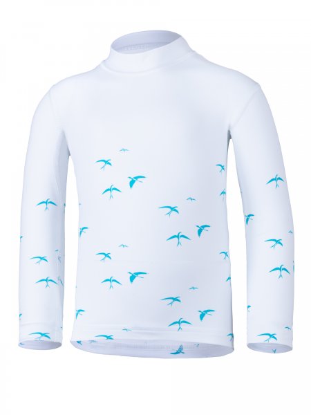 UV Langarmshirt ‘birdy white‘ Vorderansicht 