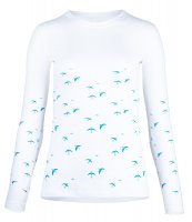 Preview: Long sleeve shirt ’birdy white‘ front view 
