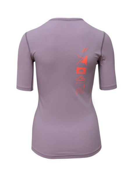 Preview: WOMEN UV Shirt ‘piti purple ash‘ back view 