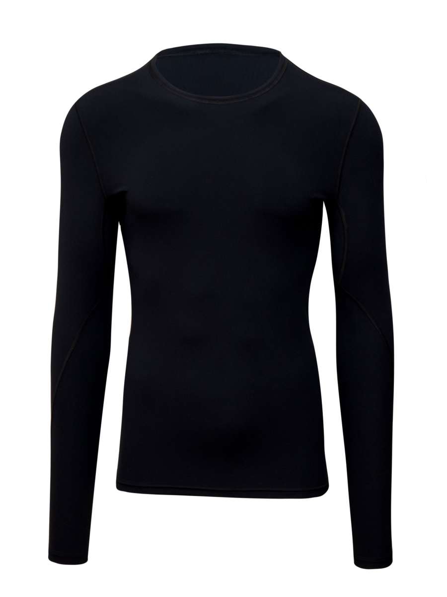 MEN UV Langarmshirt ‘avaro black‘ front view 
