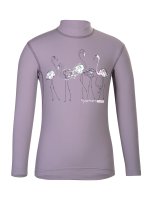 Vorschau: UV Langarmshirt ‘flamingos purple ash‘ Vorderansicht 