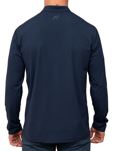 Preview: MEN UV Langarmshirt ‘qamea code zero‘ back view with model 