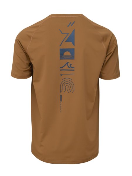Preview: MEN UV Shirt ‘kukini wood‘ back view 
