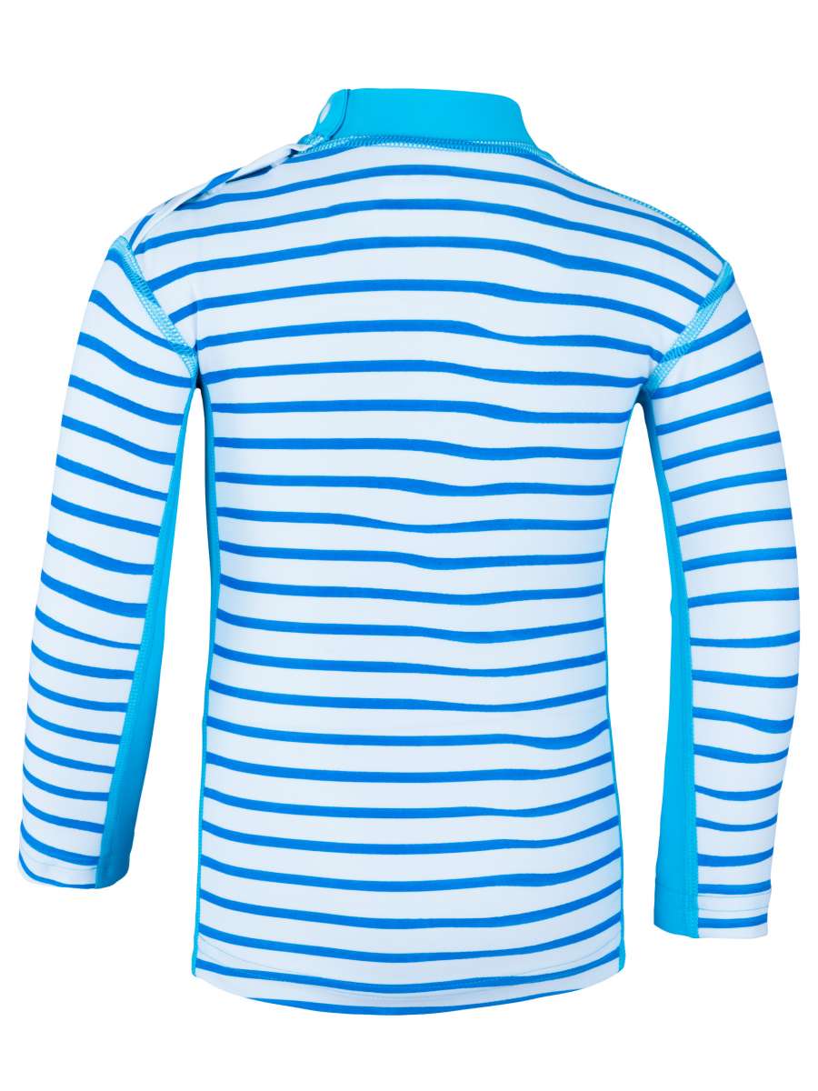 Longsleeve shirt 'okili striped cielo / moloki azur' back view 