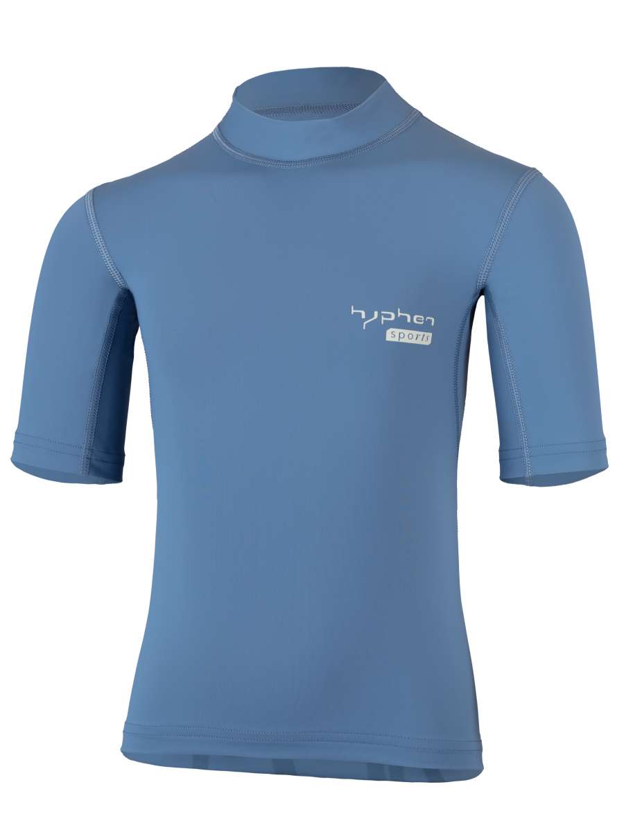 Short-sleeved shirt 'pali stone blue' front view 