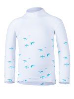 Preview: Longsleeve shirt 'birdy white' front view 