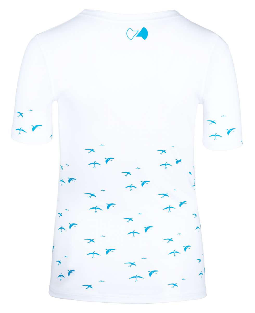 UV Shirt ’birdy white‘ Rückansicht 