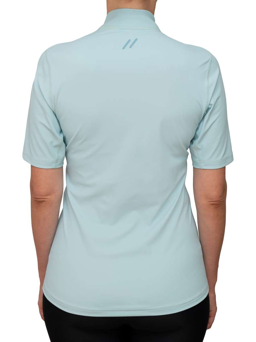 WOMEN UV Shirt ‘ha'akili aquarius‘ back view with model 