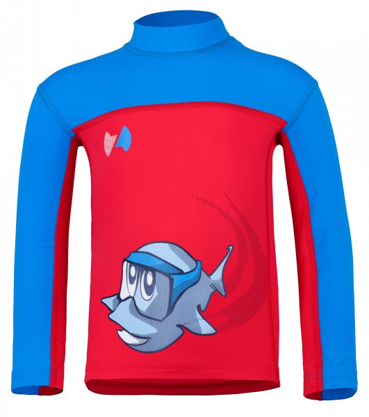 Preview: Long sleeve shirt ’swoopie licot / cielo‘ front view 