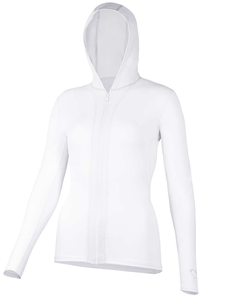Hooded jacket 'white' front view 