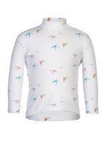 Preview: UV Langarmshirt ‘birdy ivory‘ front view 