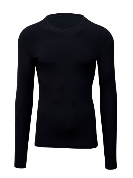 Preview: MEN UV Langarmshirt ‘avaro black‘ front view 