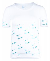 Preview: UV Shirt ’birdy white‘ front view 
