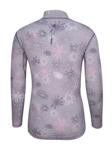 UV Langarmshirt ‘wild flowers purple ash‘ back view 