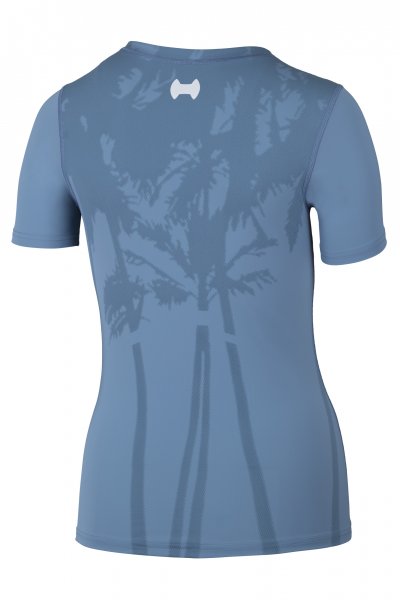 Preview: T-Shirt 'pali stone blue' back view 