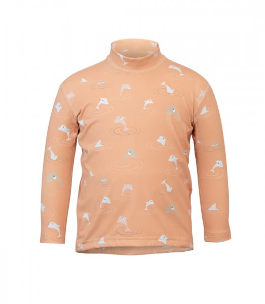 UV long sleeve ‘dolphins decent tangerine‘ front view 