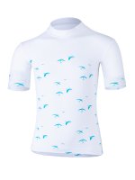 Preview: Short-sleeved shirt 'birdy white' front view 